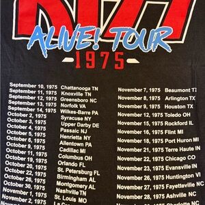 Kiss ALIVE! 1975 Tour Black T-Shirt